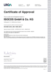 ISOCOS Certificate ISO 9001:2015, ISO 14001:2015