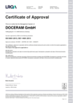 Main Certificate ISO 9001:2015, ISO 14001:2015